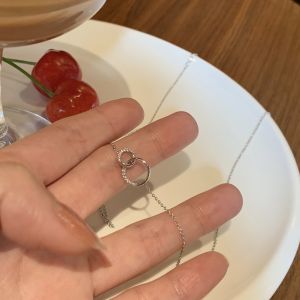Dây Chuyền Đôi Mobius Ring Sang Trọng Dành Cho Nữ Thiết Kế Tinh Tế Dây Chuyền Hai Vòng Dây Chuyền Xương Đòn Dây Chuyền Thời Trang Mới Ra Lò Dây Chuyền Hợp Kim