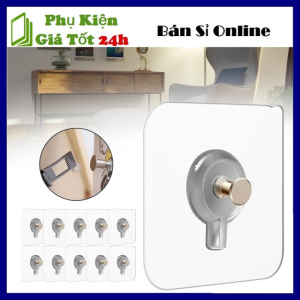 COMBO 10 Móc Dán Tường Treo Tranh Kệ Miếng Dính Có Chốt Vít Ốc Không Cần Khoan Độ Bán Dính Chắc Chắn