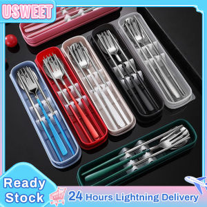 3 in 1 Portable Stainless Steel Cutlery Set: A Must-Have for Students & Travelers