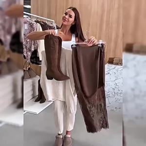 Váy Ren Cạp Cao Dành Cho Nữ Ôm Dáng Phối Ren Rỗng Kiểu Boho Maxi Mặc Thường Ngày Công Sở Cạp Trung Bình Mùa Thu Thời Trang Đi Làm