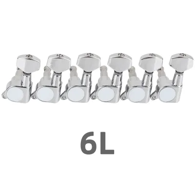 Miwayer 6-Piece Chrome Locking Guitar Tuning Pegs - Universal Machine Heads Set for Acoustic & Electric Guitars