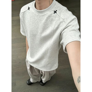 LIUBU | Structured Boxy Fit American Style Small Collar T-shirt