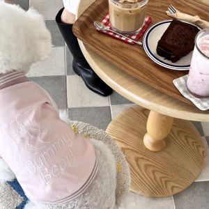 Áo Khoác Thu Đông Cho Chó Nhỏ Áo Vest Kéo Dây Lông Cừu Cho Teddy Bichon Pomeranian Mèo Chui Đầu Nỉ Thường Ngày