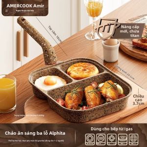 Amercook | Chảo Đa Năng Chống Dính Nấu Trứng Ăn Sáng 4 Lỗ