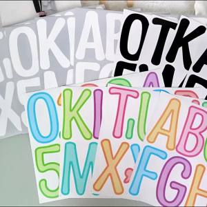 3 Sheets Big 4 Inch Letter Stickers Alphabet Number Stickers Vinyl Stickers for Poster Bulletin Boards Mailbox Home Decor