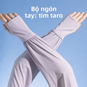 MiiOW | Tay lụa băng rộng rãi mùa hè 2025 cho nữ Tay bảo vệ chống tia UV mỏng khi đi xe đạp Tay lụa băng thoáng khí khi lái xe Tay lụa băng chống nắng