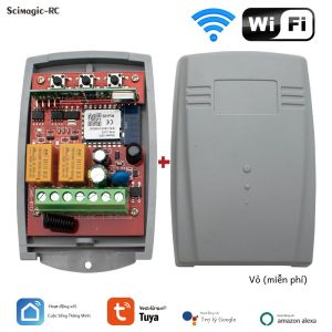 Bộ Thu Tín Hiệu Cửa Garage WIFI 2 Kênh Công Tắc Thông Minh 12V 24V 220V Bộ Điều Khiển Cho Bộ Phát Mã Cố Định 433MHz Với Điều Khiển Bằng Ứng Dụng