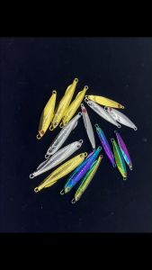 Anh J44 40g 60g 80g Electroplated Chrome Metal Jig Baked Color Zinc Material Jigs Fishing Jigging Lures