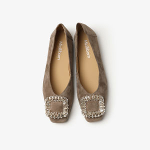 MIOLLIBARN | Round Toe Slip-On Glitter Crystal Soft Flats