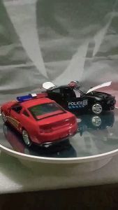 Diecast Miniatur Mainan Mobil Mobilan Polisi Ford Mustang Bahan Besi Metal Door Open 4 Police Car