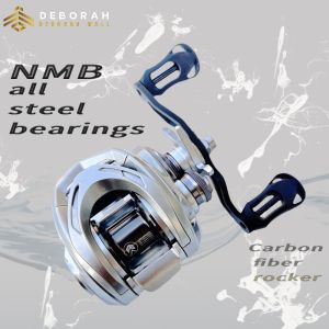 NEW Fishing reel |Baitcasting  Reel | 6+1 Bearings |7.3:1 Gear Ratio | NMB bearings | Dual braking system | Carbon fiber rocker |Alarm bantuan