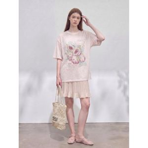 GULILI | Fig Pattern T-shirt and Skirt Set Womens Outfit