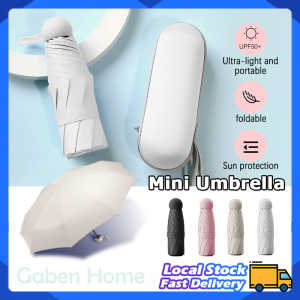 Capsule Umbrella 6 Ribs Payung Mini Foldable UV Protection Pocket Umbrella With Case Lightweight Rainproof Umbrellas 胶囊雨伞