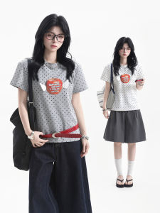 zuocisankon | Áo Thun Dáng Rộng In Hình Sao Mỹ Phong Cách Retro