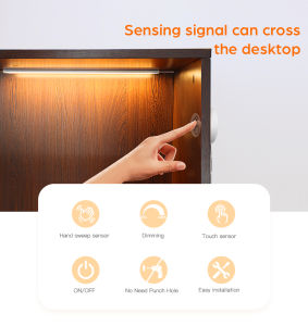 USB 5V LED Bar Light Tube Aluminum Shell With Dimmable Touch/Hand Sweep Motion Sensor Switch Penetrable Board Sensing