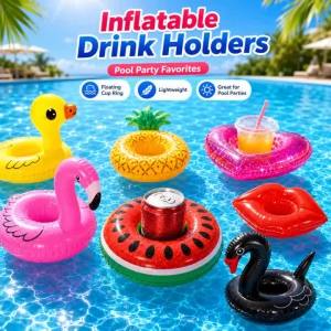 Hawaii Flamingo Coco Cup Holder Beverage Boats Phone Stand Floating Inflatable Pool Float Cup Holder Summer Beach Party Supplies