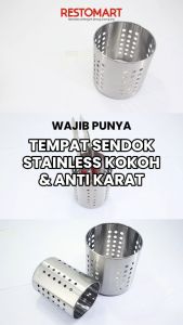 Tempat Sendok Garpu 9.5 cm RESTOMART Stainless (0817089)(F0)