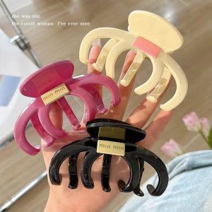 Zy Fashion Acrylic Large Hair Clip for Women Korean Style Pumpkin Hair Claw Elegant Shark Clip Cute Girl Hair Clamp