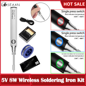 ⭐️【มีในสต๊อก+คลังสินค้าท้องถิ่น】⭐หัวแร้งพลังสูง5โวลต์8วัตต์พร้อมที่ชาร์จ USB ชุดหัวแร้งบัดกรีการชาร์จแบบไร้สายหัวแร้ง