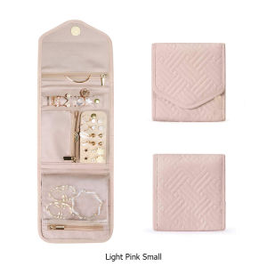 Multiple Jewelry Storage Organizer Bracelet Earrings Accessories Carrying Bag Necklace Brooch Rings Travel Folding Roll Pouch