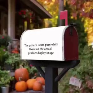 1pc Halloween black cat and pumpkin themed mailbox cover suitable for outdoor yard and standalone mailbox decoration