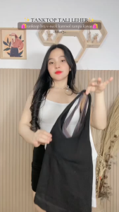 Ninabobo BR117 Atasan Tanktop Tali Leher Bra Wanita Necktie V-Neck Seksi Kamisol Tanpa Kawat Tank Top Fashion Kekinian Murah