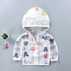 Childrens Lightweight Summer Sun Protection Clothes Casual Style Polyester Fabric Boys Girls Outerwear Baby Summer Coat