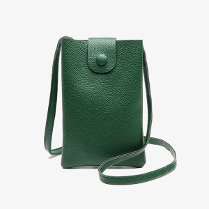 Fashionable Korean Style Soft Surface Womens Phone Bag Magnetic Buckle Closure Pure Color Design Versatile Shoulder and Crossbody Bag