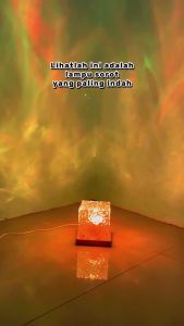 Lampu Proyektor Crystal Meja 16 Warna Lampu LED / Lampu Tidur Aesthetic Riak Air  Lampu Proyektor Kristal