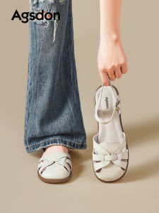 Agsdon | Womens Flat Open Toe Sandals For Summer Dresses