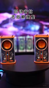 ⭐BIGMAYO⭐ Bluetooth Portable Speaker TWS High Bass Audio Transparent Body Bluetooth Pairing Connection Rhythm Light 360 Stereo Surround