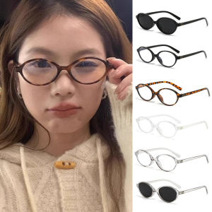Teybren Small Frame Retro Glasses UV Resistant Sunglasses Fashion Oval Frame Optical Glasses