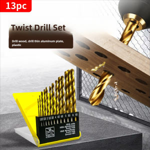 13PCS Metric Drill Bit Set 3/16 to 1/2 Inch for Glass Metal Tile Concrete Masonry Professional Electric Drilling
