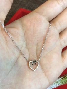 Jewelrythai สร้อยคอผู้หญิง สร้อยคอเงินแท้ 92.5% จี้หัวใจ สร้อยคอหัวใจ ประดับเพชร cz น่ารักๆ สร้อยค​อยาว​ 17.5​ นิ้ว ของขวัญให้แฟน ของขวัญวันเกิด