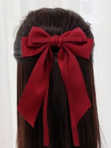 Dễ Thương Bé Gái Ruy Băng Nút Bướm Kẹp Càng Cua Đơn Giản Phù Hợp Với Màu Sắc Tinh Khiết Phía Sau Đầu Kẹp Càng Cua Đồ Trang Trí Tóc Nổi Tiếng Trên Internet Thời Trang