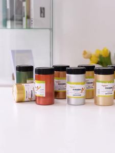 202460/100ml Golden Pearl Acrylic Paint 14-color Metal Fluid Painting DIY Model Coloring Waterproof Liquid Needle Bottle