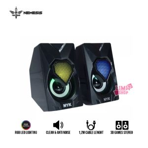 NYK Nemesis SP-N04 Speaker Gaming Stereo Audio RGB Speaker Komputer Laptop USB Jack 3.5mm Garansi Resmi 1 Tahun