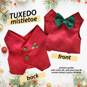 baju anjing baju kucing tipe tuxedo mistletoe natal christmas