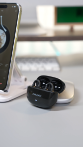 Awei TZ18 Clip On Wireless Earphone Bluetooth 5.4 Open Earclip Earbuds for Women Dolby Sound Heavy Bass Ultra-Lightweight