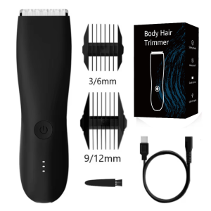 NEW Mens Electric Groin Hair Trimmer Pubic Hair Removal Intimate Areas Body Grooming Clipper Epilator Rechargeable Shaver Razor