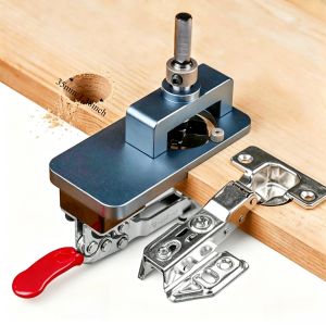 Woodworking 35mm Concealed Hinge Jig Kit or Drill Accessories Hinge Boring Jig Drilling Guide Locator for Cabinet Cupboard Tool