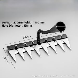 Multifunctional Weed Removal Tool Manganese Steel Cultivator Lawn Rake Detachable Blade Hand Tool for Farm And Garden