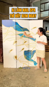 VÁCH NGĂN BÌNH PHONG NGHỆ THUẬT 3 TẤM  THƯƠNG HIỆU IGA - GP394