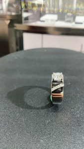 [100% real diamond]S925 sterling silver ring Psychic moissanite mens ring Simple and elegant mens wedding ring