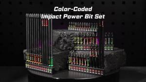 Geinxurn Impact #2 Phillipes Screwdriver Bits Sett(PH1/2/3) 6 Magnetic S2 Steel Bits Set with Color Coded Base