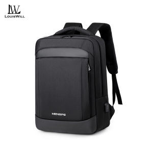 LouisWill Men Laptop Backpack Travel Backpack Business Bag Fashion College Backpack USB Charging Casual Shoulder Bag Anti Theft Backpack Multi Layer Design Large Capacity School Bag Camping Bag