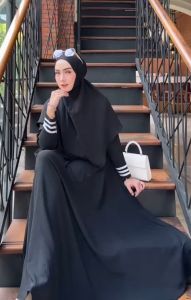 Sabia Gamis Set Bergo - One Set Wanita Cey Superstar Premium Setelan Wanita Gamis Set HIjab Bergo