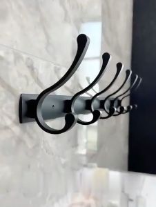Drill-Free Aluminum Thicken Clothes Door Hook Wall Hooks Hanger Storage Bathroom Toilet Heavy Duty