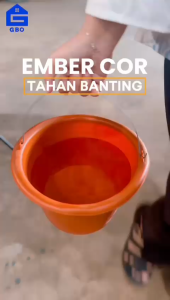 Ember Bangunan Karet Anti Pecah / Ember Cor 14 Inch Warna Orange