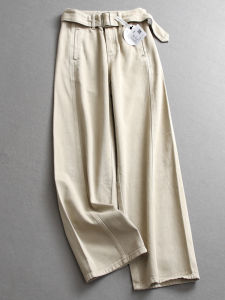 High Waist Straight Leg Loose Fit Jeans Womens Pure Color Slimming Long Leg Effect Casual Fashion Denim Trousers